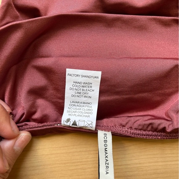 NEW BCBGMaxAzria Women's Two Piece Bikini Set Mauve Size 6 Ruched - Picture 5 of 6